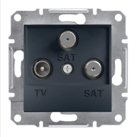 Розетка TV-R-SAT кінцева Asfora, (колір антрацит) EPH3400171