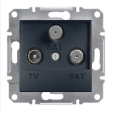 Розетка TV-R-SAT оконечная Asfora, (цвет антрацит) EPH3400171