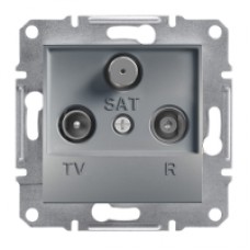 Розетка TV-R-SAT оконечная «Asfora», (цвет сталь) EPH3400462