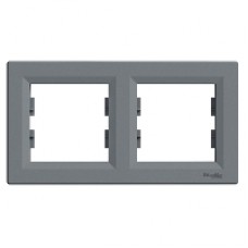 Рамка 2-а, горизонтальная «Asfora», (цвет сталь) EPH5800262