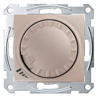 Диммер поворотно-натискний універсальний (для LED) «Sedna» SDN2201268, титан