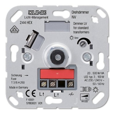 Механизм роторного диммера 20-500 Вт (LED) 244HEX JUNG