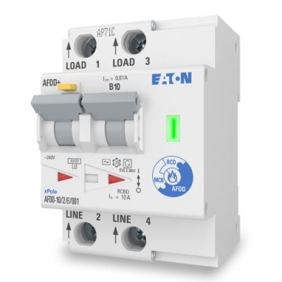 Устройство защиты от дуговых повреждений AFDD-10/2/B/001 Eaton