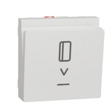 Выключатель карточный, с подсветкой, 10 А, Unica New NU328318 белый
