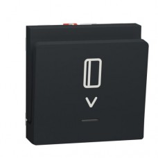 Выключатель карточный, с подсветкой, 10 А, Unica New NU328354 антрацит