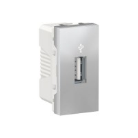 USB-конектор, 1-мод., Unica New NU342930 алюміній