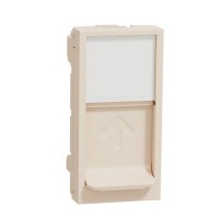 Лицьова панель RJ45 KEYSTONE/SYSTIMAX 1-мод., Unica New бежевий