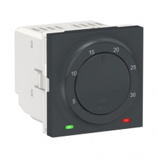 Термостат электронный, 8А, встроенный термодатчик, Unica New NU350154 антрацит