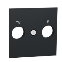 Лицьова панель TV/FM розетки, Unica New антрацит