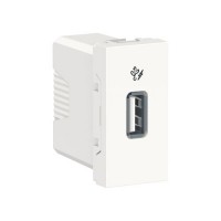 Розетка USB 1 модуль Unica New, NU342818, біла