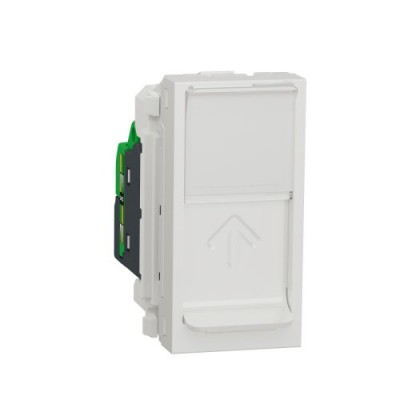 Розетка комп. 1-а., RJ45, кат.5 STP, 1-мод., Unica New, NU341218, белая