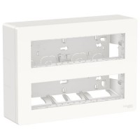 Блок unica system+ зовнішня установка 2х4 антиб. Unica New, NU121820, білий