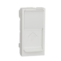 Накладка для роз'єму RJ45, 1 модуль Unica New, NU941018, біла