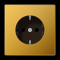Розетка із заземленням та захистом JUNG LS1520 KIGGO золото