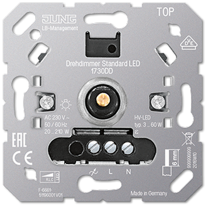 Роторний димер стандарт LED JUNG 1730DD