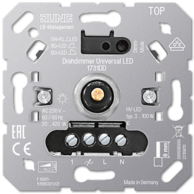 Роторний димер універсальний LED JUNG 1731DD