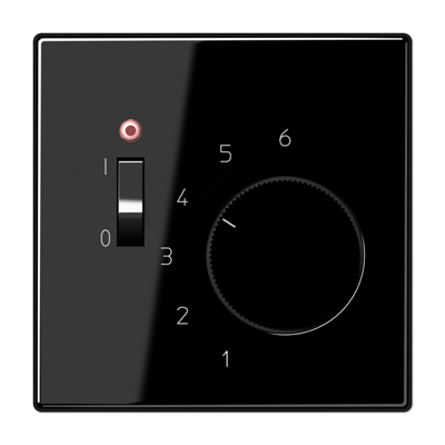Комнатный термостат «1-пол. контакт», 230V / 1Н.З JUNG TRLS231SW черный