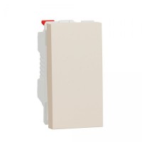 Выключатель 1-кл. кнопк. сх.1, 10А, 1-мод., Unica New, NU310644, бежевый