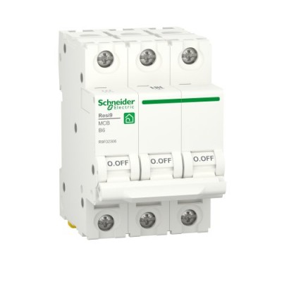 Автоматический выключатель 3P, 6 A, B, 6kA Schneider Electric Resi9