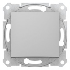 Выключатель 1-клавишный цвет алюминий SDN0100160