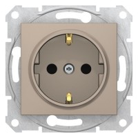 Розетка із з/к зі шторками колір титан «Sedna» SDN3000168