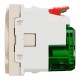 Розетка з з/к + USB C, 10,5 Вт, 2 модулі, New Unica NU301744, слонова кістка
