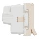 Розетка із заземл., зі шторками, з кришкою, 16 А, 250 В, IP40, Unica New бежевий
