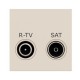 Розетка R-TV/ SAT, одиночная, Unica New бежевый