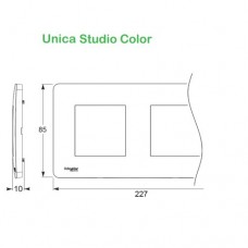 Рамка 3-поста, UNICA STUDIO COLOR шоколад/антрацит