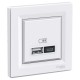 Розетка USB тип А+С 2,4А Schneider Electric Asfora EPH2700321 біла