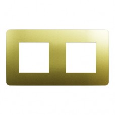 Рамка 2-постовая Unica New Studio Metal NU280459M матовое золото/белый