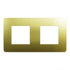 Рамка 2-постовая Unica New Studio Metal NU280460M матовое золото/бежевый
